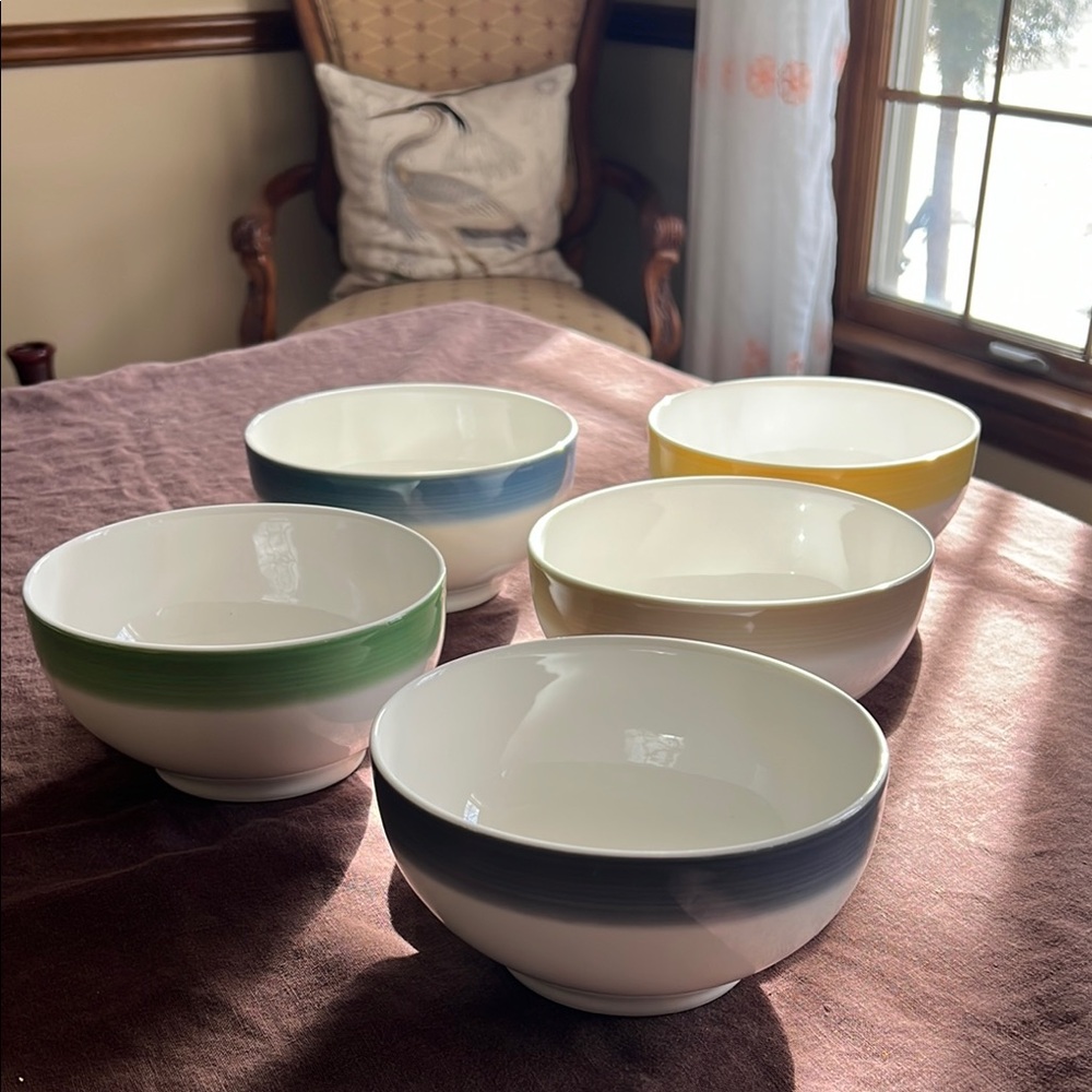 Villeroy & Boch Premium Porcelain Oval Shape Bowl Germany. Set of 5. NWOT